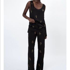 ZARA JEWEL TOP AND PANTS LIMITED EDITION